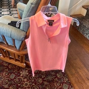 Golftini sleeveless zip tank S light pink